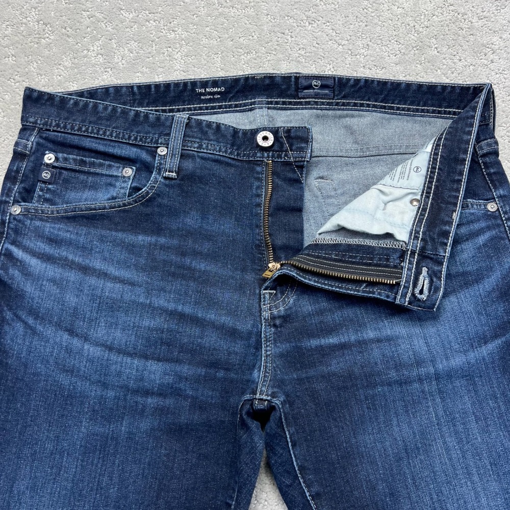AG Adriano Goldschmied Jeans Mens 36x34 Blue Dark Wash The Nomad Modern Slim